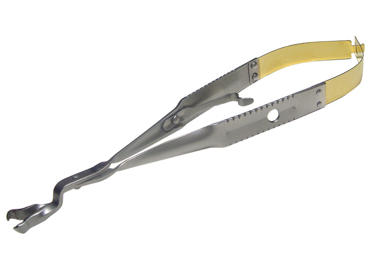 Laschal 90 degree N/S inline endo file forceps /w thumb lock